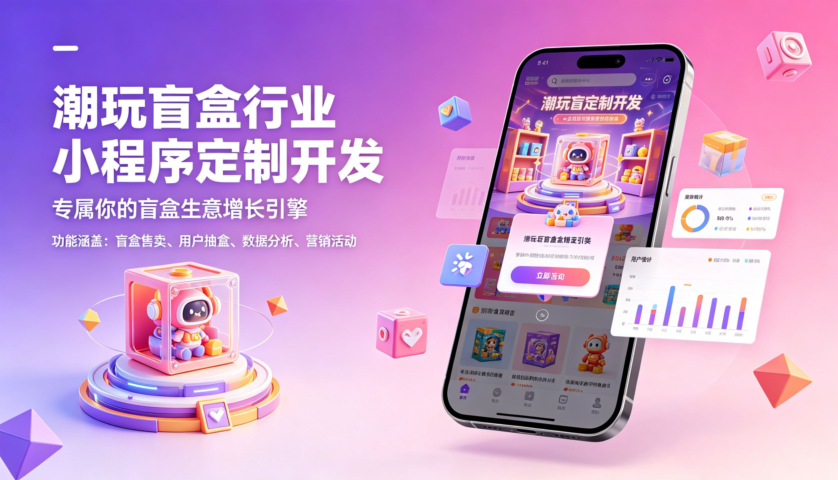 上海美萌软件|盲盒商城小程序 / APP 定制开发,打造潮玩经济增长新引擎